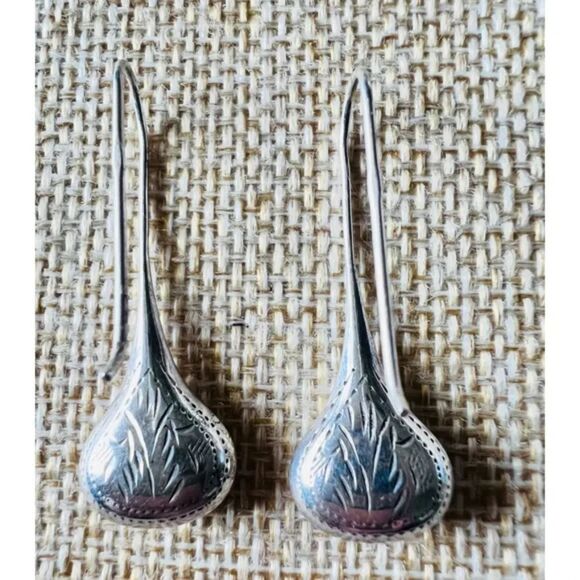 925 Sterling Silver Lot of 3 Pair of Earrings Pierced Hook Style minimalist - Picture 5 of 7